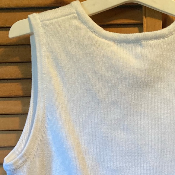 Tian Collection White Knit Sleeveless Shell - Picture 9 of 12